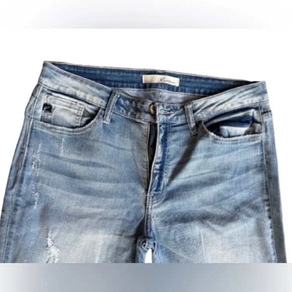 KanCan Light Blue Distressed Boyfriend Jeans - Picture 4 of 6